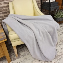 Couverture en polaire gris clair | Jeté en polaire gris pâle | Couvertures en polaire |