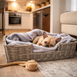 Lichtgrijze Fleece Honden Deken | Fleece Huisdier Deken | Fleece Honden Deken