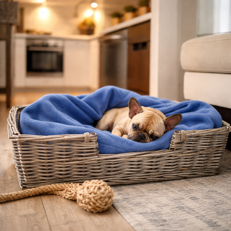 Sky Blue Fleece Huisdierdeken | Fleece Huisdierdekens | Blauwe Hondendekens