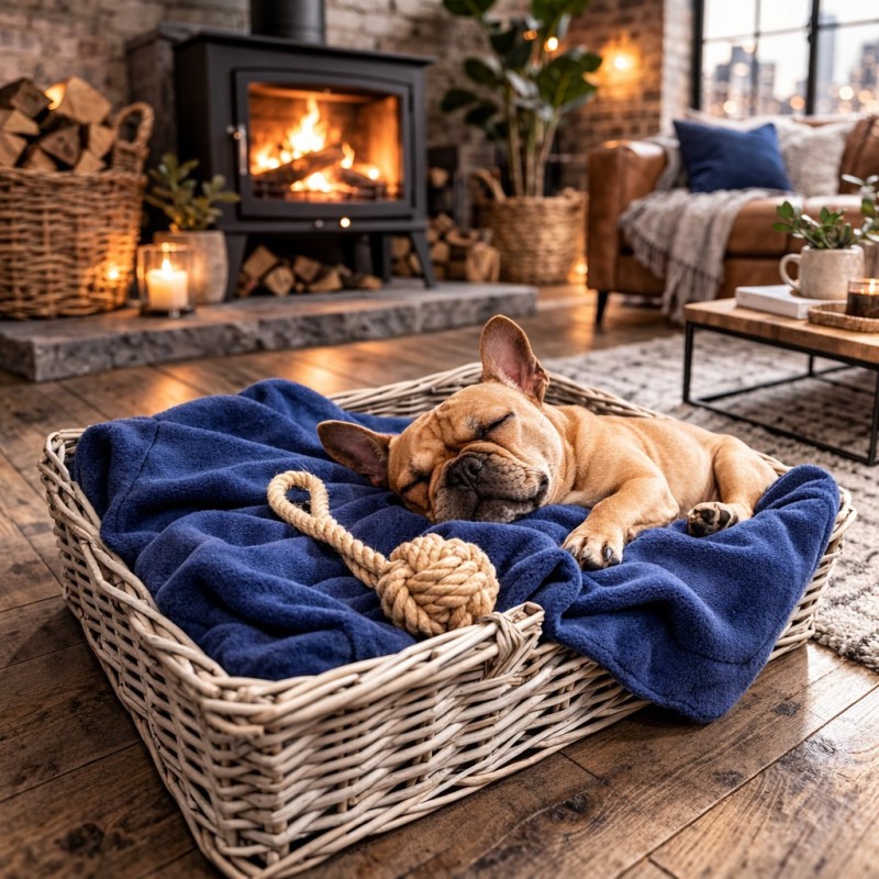Couverture pour chien en polaire bleu pétrole | Couverture pour chien en polaire | Couverture pour animal de compagnie bleue