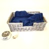Couverture pour chien en polaire bleu pétrole | Couverture pour chien en polaire | Couverture pour animal de compagnie bleue