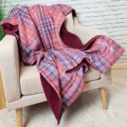 Plaid Écossais Rouge | Couverture à Carreaux Écossais Rouge | Plaids à Carreaux Écossais Rouge