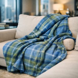 Plaid à carreaux bleu | Couverture à carreaux bleu | Plaids à carreaux bleu
