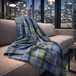 Coperta a Quadri Blu | Coperta a Quadri Blu | Coperte a Quadri Blu