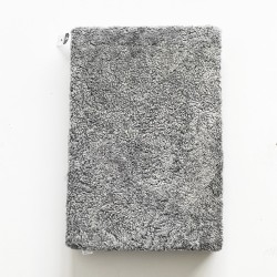 Großes echtes Schaffell-Haustierbett. Kurzhaariges Memory Foam Hundebett - Grau