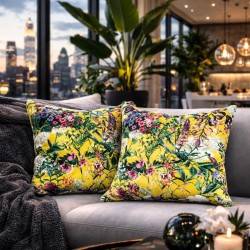 Midsummer Luxe Fluwelen Kussens | Bloemig Bedrukte Fluwelen Kussens |