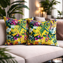 Coussins en velours de luxe pour le milieu de l'été | Coussins en velours imprimés floraux |
