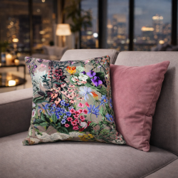 Reversible Samtkissen Rhapsody | Wende-Samtkissen mit Blumenmuster