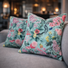 Tranquillity Luxus-Samtkissen | Bedruckte Samt-Blumenkissen |