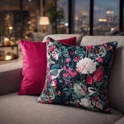 Coussins en Velours Réversibles Patagonia | Coussins de Velours Tropical de Luxe