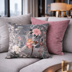 Chinoiserie Reversible Velvet Cushions | Oriental Velvet Cushions