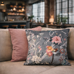 Chinoiserie Wende-Samtkissen | Orientalische Samtkissen