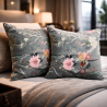 Coussins en Velours de Luxe Chinoiserie | Coussins en Velours Imprimés Orientaux