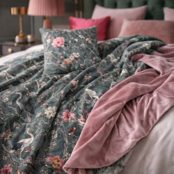 Omkeerbare Chinoiserie Fluwelen Plaid | Luxe Gedrukte Fluwelen Plaids |