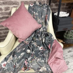 Lancio di velluto Chinoiserie reversibile | Lussuosi lanci di velluto stampato |