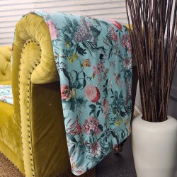 Jeté en velours double face - Tranquillité | Jeté en velours imprimé de luxe