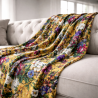 Lussuoso Plaid in Velluto di Mezza Estate | Plaid in Velluto Floreale Grande a Doppia Faccia