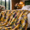 Jeté en velours de luxe Midsummer | Jeté en velours floral double face de grande taille