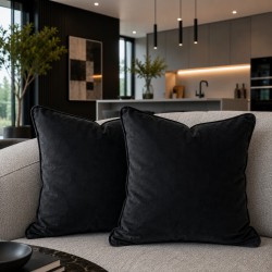 Cuscini Decorativi in Velluto Nero | Cuscini in Velluto Nero Semplice