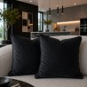 Cuscini Decorativi in Velluto Nero | Cuscini in Velluto Nero Semplice