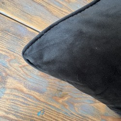 Coussins Décoratifs en Velours Noir | Oreillers en Velours Noir Uni