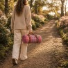 Tragbare Reisedecke mit Tragegriff Rot Tartan