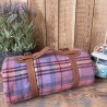 Tragbare Reisedecke mit Tragegriff Rot Tartan
