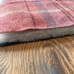 Tragbare Reisedecke mit Tragegriff Rot Tartan