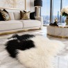 Tapis en peau de mouton noir et blanc, Tapis en peau de mouton islandais naturel
