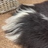 Tapis en peau de mouton noir et blanc, Tapis en peau de mouton islandais naturel