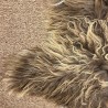 Tapis en peau de mouton islandais marron, Peau de mouton islandaise naturelle marron