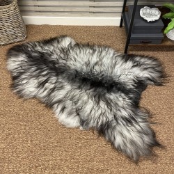 Tapis en Peau de Mouton Tricolore | Peau de Mouton Islandaise Naturelle